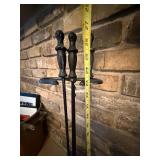 3-Piece Fireplace Tool Set With Stand