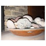 Handmade Ceramic Bowl With Assorted Natural Stones Mostly from Thomsonite Beach on Lake Superior