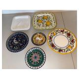 Decorative Ceramic Plate Mixed Lot (Lot of 6)