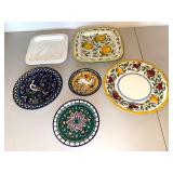 Decorative Ceramic Plate Mixed Lot (Lot of 6)
