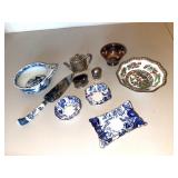 Vintage Mixed Lot - Coalport, Royal Crown Derby & Blue Transferware Tableware