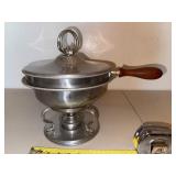 Vintage Chafing Dish With Lid and Pedestal Base