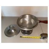 Vintage Chafing Dish With Lid and Pedestal Base
