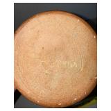 Signed Sarah Dudgeon Brown & Black Ceramic Pottery Bowl