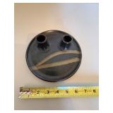 Stoneware Double Taper Candle Holder