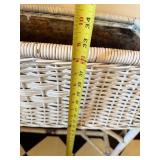 White Wicker Raised Planter Stand With Lower Baskets
