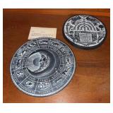 Vintage Judaica Plaques Moon Fest Menorah