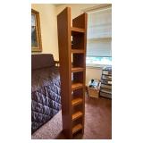 Mid Century Style Wood CD Media Storage Tower Shelf 52in x 8in