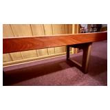 Mid Century Modern MCM Rosewood Coffee Table Tapered Trestle Base 47.5in