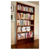 Teak Bookcase Adjustable Shelves 77in Tall 12in Deep Bookshelf