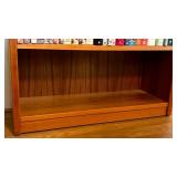 Teak Bookcase Adjustable Shelves 77in Tall 12in Deep Bookshelf