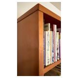 Teak Bookcase Adjustable Shelves 77in Tall 12in Deep Bookshelf