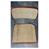 Vintage Cesca Style Cantilever Cane Arm Chair Chrome Wood Frame