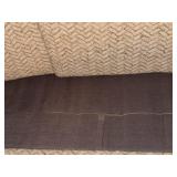 Simmons Hide-A-Bed Sofa Beige Textured Upholstery Approx 80in Wide