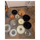 Lot of Assorted Vintage Bundt Tube Cake Pans Copper Glass Bakeware
