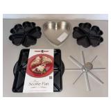 Nordic Ware Mini Scone Pan Heart Cake Pans Baking Tool Lot