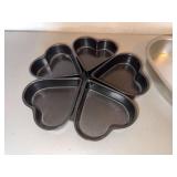 Nordic Ware Mini Scone Pan Heart Cake Pans Baking Tool Lot