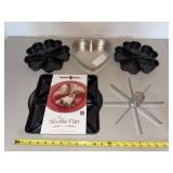 Nordic Ware Mini Scone Pan Heart Cake Pans Baking Tool Lot