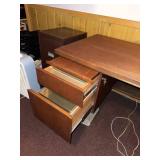 Vintage Walnut Double Pedestal Office Desk Mid Century 64x30