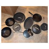Mixed Commercial Hard Anodized Cookware Lot Calphalon All-Clad