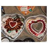 Wilton Heart-Shaped Cake Pans & Cookie Pan Bakeware Lot