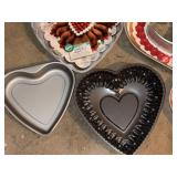 Wilton Heart-Shaped Cake Pans & Cookie Pan Bakeware Lot