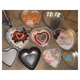 Wilton Heart-Shaped Cake Pans & Cookie Pan Bakeware Lot