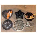 Lot of Assorted Specialty Cake Pans Bundt Heart Fish Baking Molds