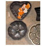 Lot of Assorted Specialty Cake Pans Bundt Heart Fish Baking Molds