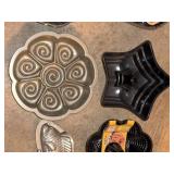 Lot of Assorted Specialty Cake Pans Bundt Heart Fish Baking Molds
