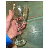 Set of 8 Clear Cut Crystal Wine Goblets in Quilted Storage Case