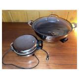 Cuisinart Electric Skillet & Heart Waffle Maker Small Appliance Lot