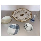 Lot of Assorted Porcelain Bowls Compote Stand & Bud Vase Decor