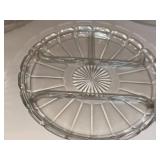 Lot of Assorted Vintage Clear Glass Serving Bowls Trays Compote