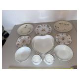 Vintage Mixed Porcelain Serving Plates Bowls Heart Dish Lion Head Cups