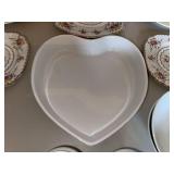 Vintage Mixed Porcelain Serving Plates Bowls Heart Dish Lion Head Cups