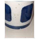 Set of 6 Blue White Speckled Stoneware Pottery Coffee Mugs Cups
