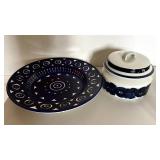 Arabia Finland Valencia Serving Bowl & Lidded Preserve Pot