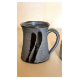 Set of 4 Studio Pottery Tankards Mugs Handcrafted Art Pottery