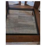 7-Piece Rustic Industrial Counter Height Dining Set 54in Round Table