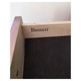 Bassett Mission Style Oak Lighted China Cabinet Glass Door Dining Hutch 62in