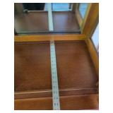 Bassett Mission Style Oak Lighted China Cabinet Glass Door Dining Hutch 62in