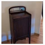 Vintage Mahogany Record Cabinet With Mirror Back 44 x 19 x 13