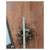Lot of Rustic Wall Decor Mirror & Twig Wreath Country Folk Art