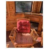 6-Piece Rattan Sunroom Patio Set Loveseat Chairs Tables Magazine Rack
