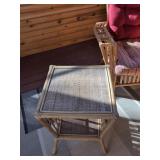 6-Piece Rattan Sunroom Patio Set Loveseat Chairs Tables Magazine Rack