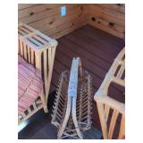 6-Piece Rattan Sunroom Patio Set Loveseat Chairs Tables Magazine Rack