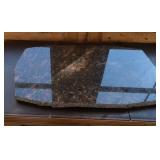 Polished Granite Stone Slab Brown Black Speckled Approx 29x20