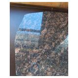 Polished Granite Stone Slab Brown Black Speckled Approx 29x20