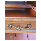 RWAY Walnut Server Buffet Cabinet w Pull Out Leaves 74in Extended